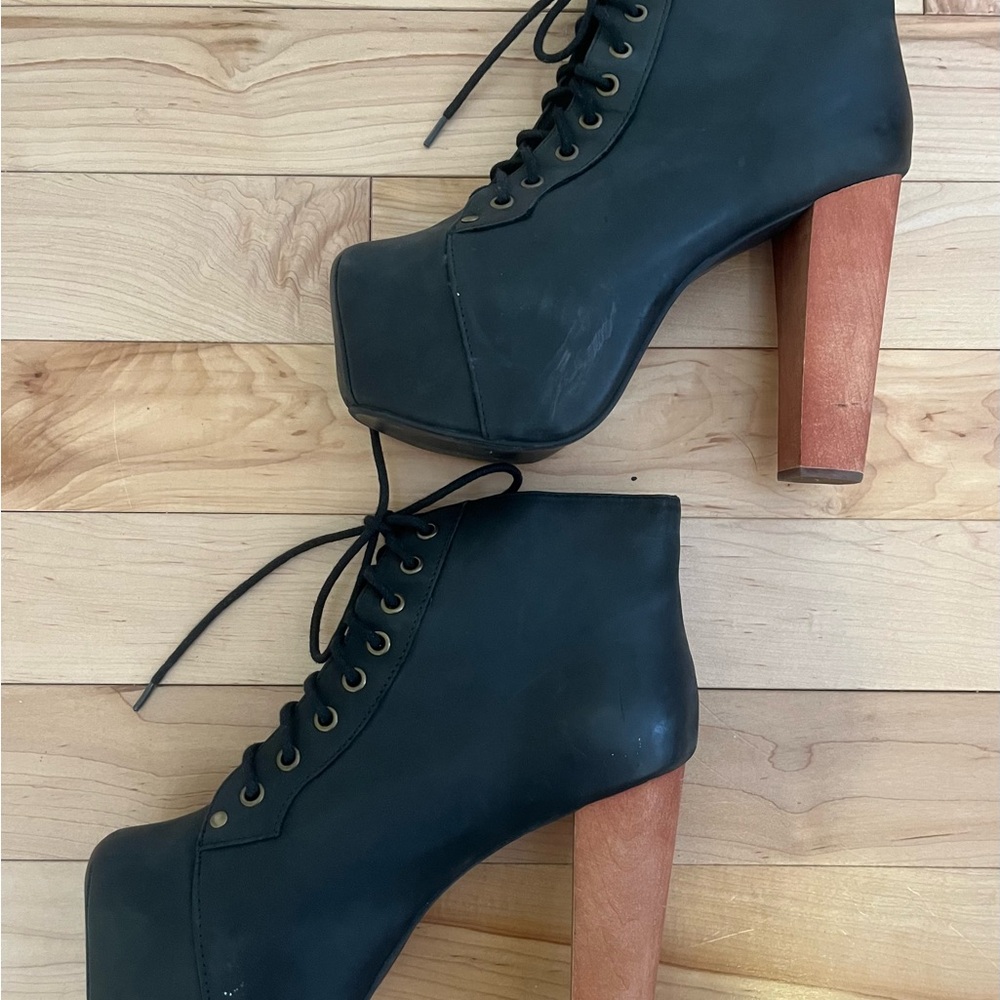 20% OFF 2+ BUNDLES! “Lita” Jeffrey Campbell Leather Boots. Black. Size 8M - Picture 3 of 12